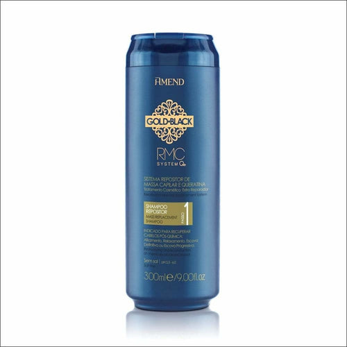 Amend Gold Black Champú Restaurador De Masa Capilar y Queratina 300 ml - AMEND COSMÉTICOS